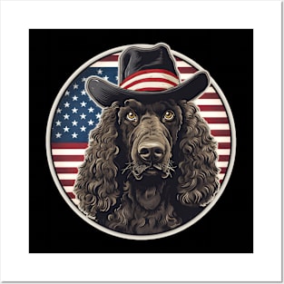 Irish Water Spaniel 4th of July Posters and Art